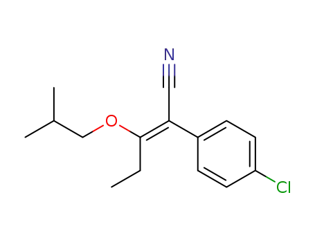 Molecular Structure of 67466-67-5 (2-(4-chloro-phenyl)-3-isobutoxy-pent-2-enenitrile)