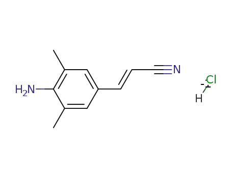 Molecular Structure of 661489-23-2 ((E)-3-(4-Amino-3,5-dimethylphenyl)acrylonitrile Hydrochloride)