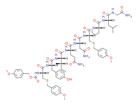 Molecular Structure of 111193-50-1 (Z(OMe)-Cys(MBzl)-Tyr-Ile-Gln-Asn-Cys(MBzl)-Pro-Leu-Gly-NH<sub>2</sub>)