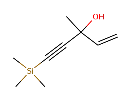 Molecular Structure of 50516-66-0 (5-Trimethylsilyl-3-methyl-pent-1-en-4-in-3-ol)