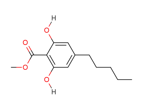 Molecular Structure of 83578-32-9 (methyl 2,6-dihydroxy-4-pentylbenzoate)