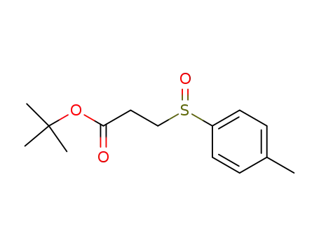 Molecular Structure of 911820-09-2 (Propanoic acid, 3-[(4-methylphenyl)sulfinyl]-, 1,1-dimethylethyl ester)