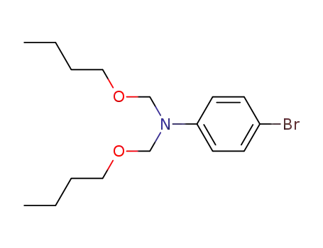 Molecular Structure of 130717-78-1 (4-Bromo-N,N-di(n-butoxymethyl)benzeneamine)