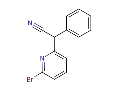 Molecular Structure of 84960-28-1 (2-bromo-6-(α-cyanobenzyl)pyridine)