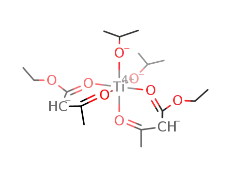 Molecular Structure of 27858-32-8 (Diisopropoxy-bisethylacetoacetatotitanate)