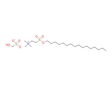 Molecular Structure of 80313-98-0 (2-<(hexadecyloxy)sulfonyl>-N,N,N-trimethylethanaminium hydroxymethanesulfonate)