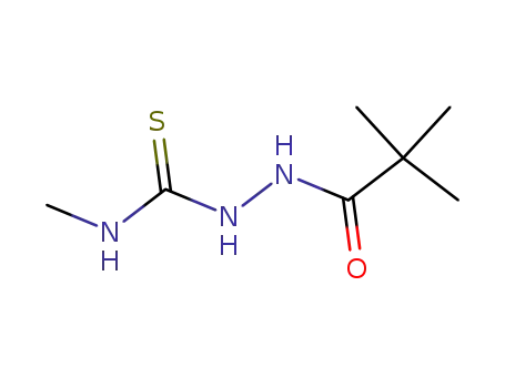Molecular Structure of 51672-22-1 (2,2-dimethyl-2'-[(methylamino)thioxomethyl]propionohydrazide)