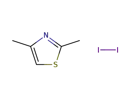 Molecular Structure of 57516-14-0 (2,4-Dimethyl-thiazole; compound with iodine)