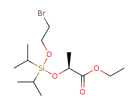 Molecular Structure of 1202570-30-6 (ethyl (2S)-2-{[(2-bromoethoxy)(diisopropyl)silyl]oxy}propanoate)