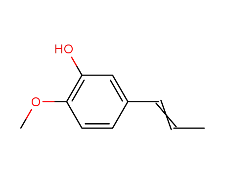 Molecular Structure of 501-20-2 (2-methoxy-5-(1-propenyl)phenol)