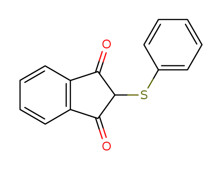 Molecular Structure of 35662-09-0 (1H-Indene-1,3(2H)-dione, 2-(phenylthio)-)