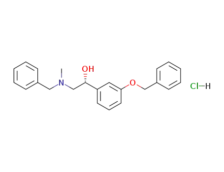Molecular Structure of 122709-71-1 ((S)-2-(Benzyl-methyl-amino)-1-(3-benzyloxy-phenyl)-ethanol; hydrochloride)