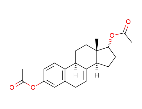 Molecular Structure of 61786-04-7 (estra-1,3,5(10),7-tetraene-3,17alpha-diol diacetate)