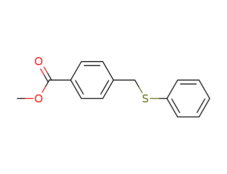 Molecular Structure of 88393-07-1 (METHYL 4-[(PHENYLTHIO)METHYL]BENZOATE)