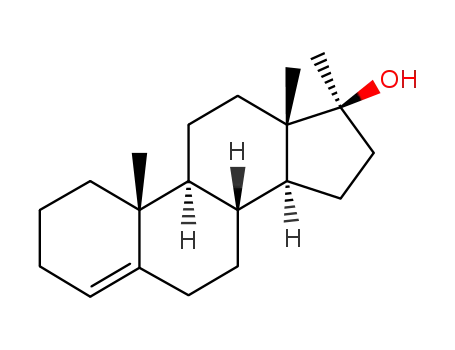 Molecular Structure of 5225-36-5 (17β-hydroxy-17α-methylandrost-4-ene)