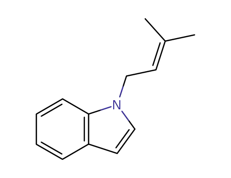 Molecular Structure of 50614-82-9 (1-(3-methylbut-2-enyl)-1H-indole)
