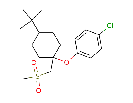 Molecular Structure of 89278-77-3 (<1-<(Methylsulfonyl)methyl>-1-(p-chlorophenoxy)-4-tert-butyl>cyclohexane)
