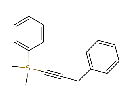 Molecular Structure of 79275-63-1 (dimethyl(phenyl)(3-phenylprop-1-yn-1-yl)silane)