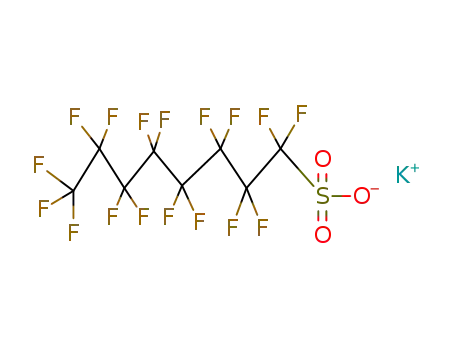 Molecular Structure of 2795-39-3 (Potassium heptadecafluoro-1-octanesulfonate)