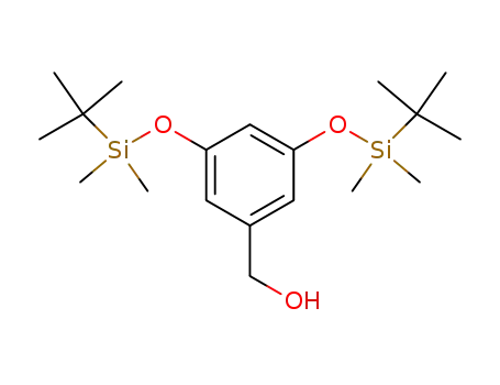 Molecular Structure of 103929-84-6 (3,5-Bis[[(tert-Butyl)diMethylsilyl]oxy]benzeneMethanol)