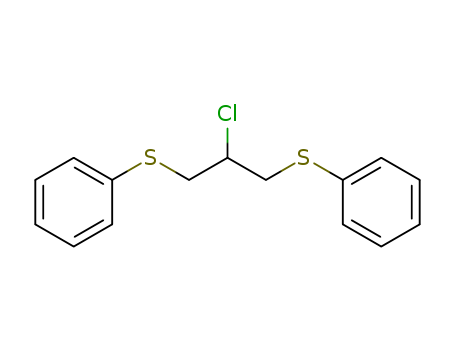 Molecular Structure of 138918-57-7 (Benzene, 1,1'-[(2-chloro-1,3-propanediyl)bis(thio)]bis-)