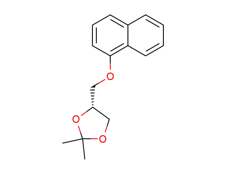 Molecular Structure of 61248-95-1 (1,3-Dioxolane, 2,2-dimethyl-4-[(1-naphthalenyloxy)methyl]-, (4R)-)