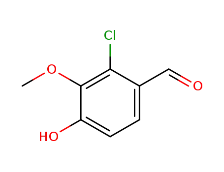 Molecular Structure of 82668-20-0 (2-chloro-4-hydroxy-3-methoxy-benzaldehyde)