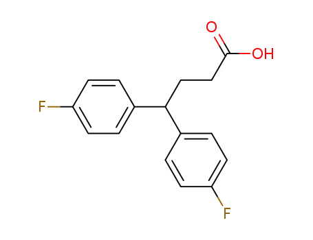 Molecular Structure of 20662-52-6 (4,4-Bis(4-fluorophenyl)butyric acid)