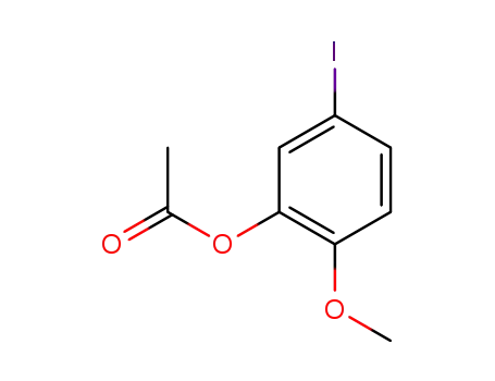 Molecular Structure of 183593-98-8 (Phenol, 5-iodo-2-methoxy-, acetate)