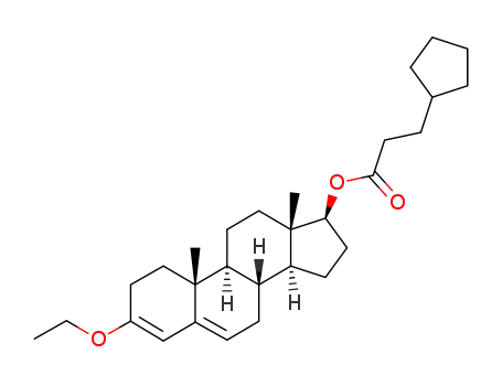 Molecular Structure of 56736-66-4 (3-ethoxy-17β-(3-cyclopentyl-propionyloxy)-androsta-3,5-diene)