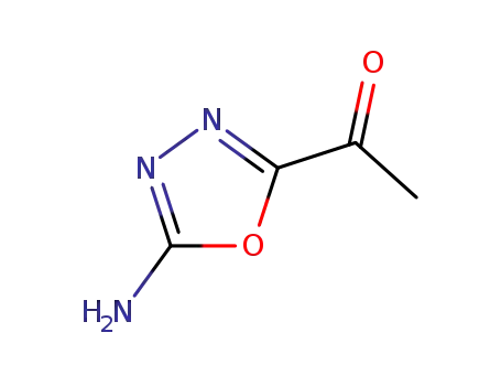 Molecular Structure of 74949-72-7 (Ethanone, 1-(5-amino-1,3,4-oxadiazol-2-yl)- (9CI))