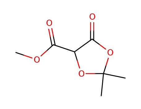 Molecular Structure of 62609-79-4 (methyl 2,2-dimethyl-5-oxo-1,3-dioxolane-4-carboxylate)