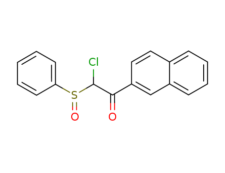 Molecular Structure of 162147-96-8 (Ethanone, 2-chloro-1-(2-naphthalenyl)-2-(phenylsulfinyl)-)
