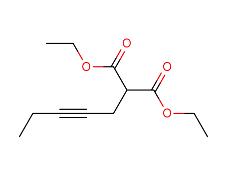 Molecular Structure of 98442-18-3 (ethyl 2-carbethoxy-hept-4-yn-1-oate)