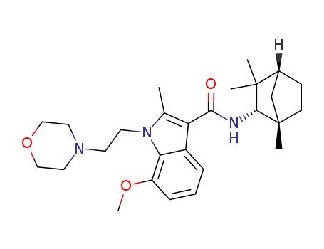 1H-Indole-3-carboxamide, 7-methoxy-2-methyl-1-[2-(4-morpholinyl)ethyl]-N-[(1S,2S,4R)-1,3,3-trim ethylbicyclo[2.2.1]hept-2-yl]-