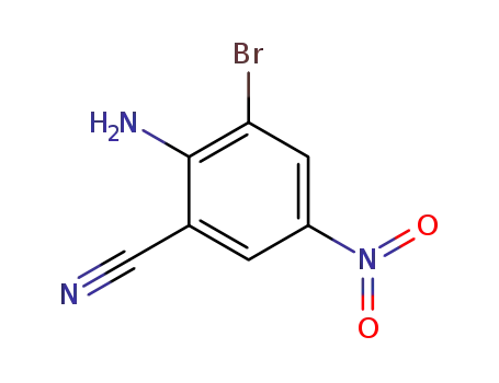 Molecular Structure of 17601-94-4 (2-Amino-3-bromo-5-nitrobenzonitrile)