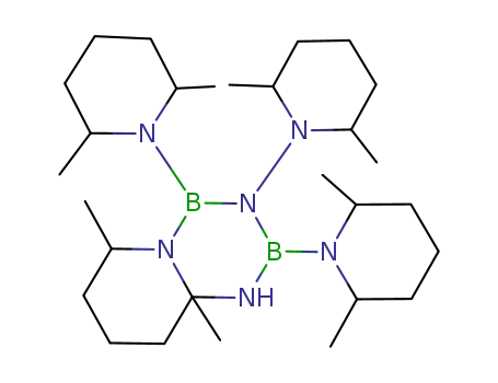 Molecular Structure of 80493-42-1 (2,3,4-Tris(2,6-dimethylpiperidino)-1,3,4,6,7,8,9,9a-octahydro-6,9a-dimethyl-2H-pyrido[1,2-e][1,3,5,2,4]triazadiborin)