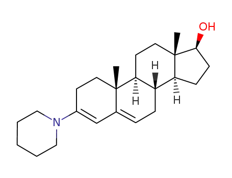 Molecular Structure of 40574-17-2 (3-(piperidin-1-yl)androsta-3,5-dien-17-ol)