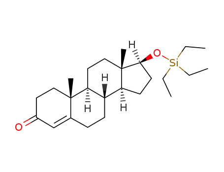Molecular Structure of 61014-73-1 ((8R,9S,10R,13S,14S,17S)-10,13-dimethyl-17-((triethylsilyl)oxy)-1,2,6,7,8,9,10,11,12,13,14,15,16,17-tetradecahydro-3H-cyclopenta[a]phenanthren-3-one)