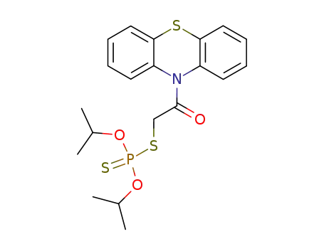 Molecular Structure of 126588-21-4 (10-<<(diisopropoxyphosphinothioyl)thio>acetyl>phenothiazine)