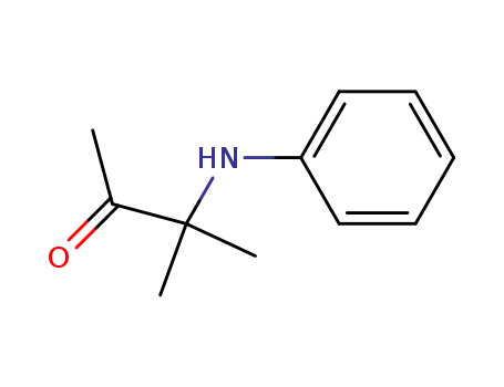 Molecular Structure of 72372-58-8 (2-Butanone, 3-methyl-3-(phenylamino)-)