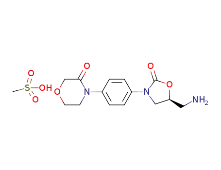 4-{4-[(5S)-5-(aminomethyl)-2-oxo-1,3-oxazolidin-3-yl]phenyl}morpholin-3-one methanesulfonic acid salt