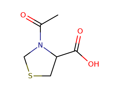 5025-82-1,Folcisteine,Aminofol;N-Acetyl-1,3-thiazolidine-4-carboxylic acid;N-Acetyl-4-thiazolidinecarboxylic acid;NSC 146111;3-Acetylthiazolidine-4-carboxylic acid;