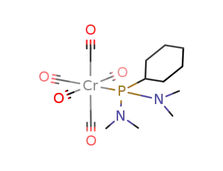 Molecular Structure of 126306-16-9 (bis(dimethylamino)cyclohexylphosphine(pentacarbonyl)chromium<sup>(0)</sup>)