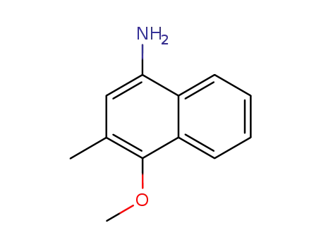 Molecular Structure of 67545-40-8 (1-Naphthalenamine, 4-methoxy-3-methyl-)