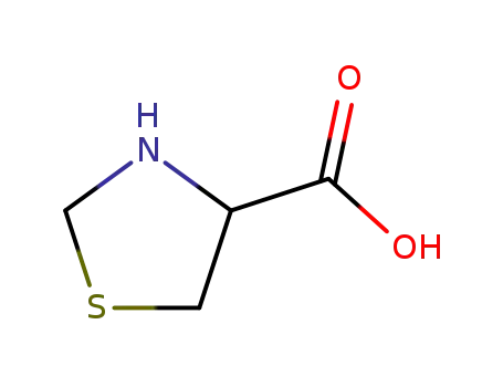 Molecular Structure of 444-27-9 (Thiazolidine-4-carboxylic acid)
