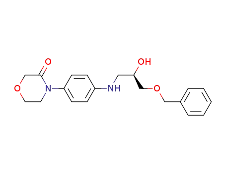 Molecular Structure of 1117893-58-9 (4-(4-(R)-3-benzyloxy-2-hydroxy-propylamino)phenyl-morpholin-3-one)