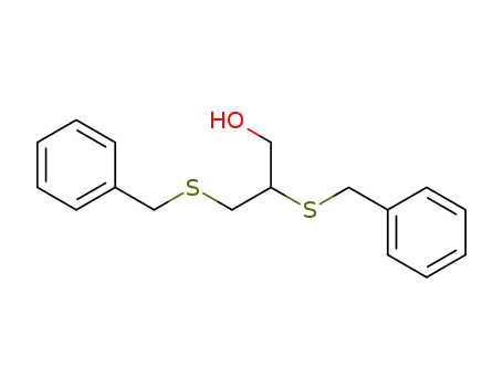 Molecular Structure of 55487-29-1 (1-Propanol, 2,3-bis[(phenylmethyl)thio]-)