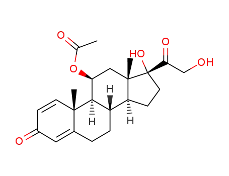 Molecular Structure of 104687-90-3 (prednisolone 11β-acetate)