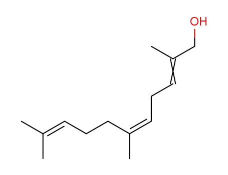 Molecular Structure of 31180-96-8 ((2Ξ,5<i>Z</i>)-2,6,10-trimethyl-undeca-2,5,9-trien-1-ol)